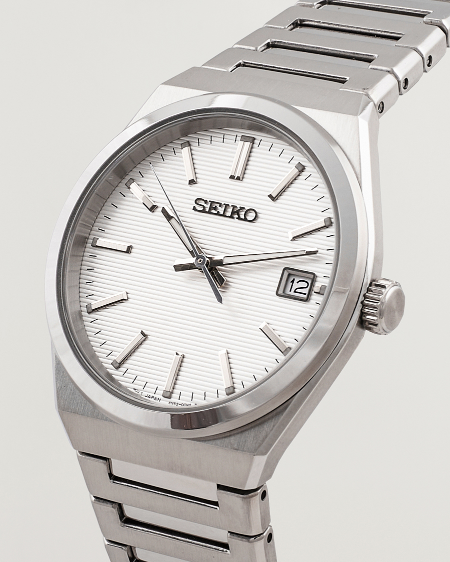 Herre | Stållænke | Seiko | Sapphire 39mm Steel White Dial