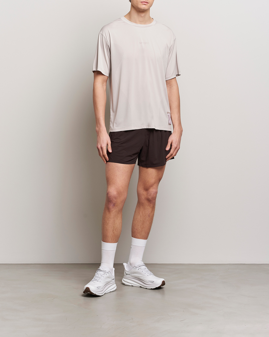 Herre | Shorts | Satisfy | Space-O 5 Inch Shorts Dark Mahogany
