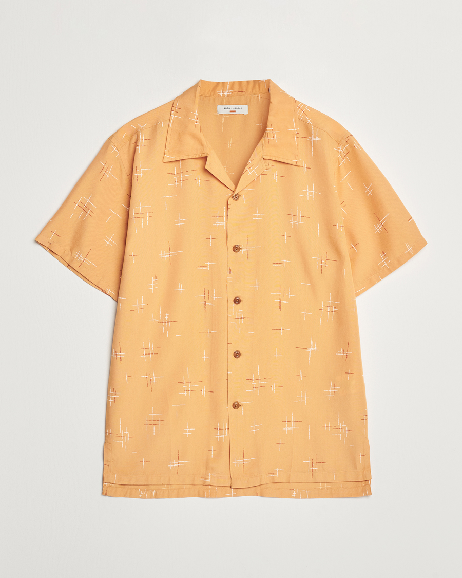 Herre |  | Nudie Jeans | Arvid 50s Hawaii Shirt Ochre