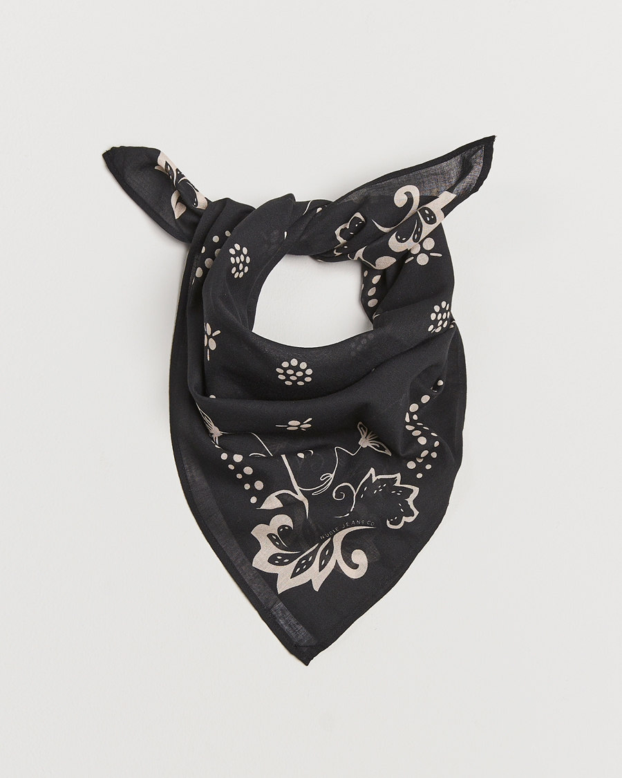 Herre | Nudie Jeans Ingrid Ornament Bandana Black | Nudie Jeans | Ingrid Ornament Bandana Black