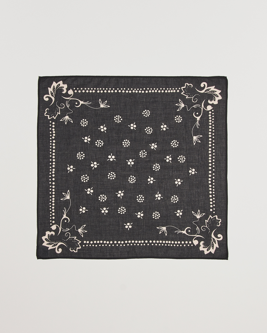 Herre | Nudie Jeans Ingrid Ornament Bandana Black | Nudie Jeans | Ingrid Ornament Bandana Black