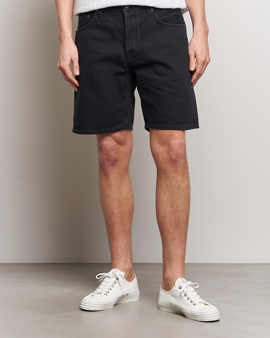 Herre |  | Nudie Jeans | Seth Denim Shorts Aged Black