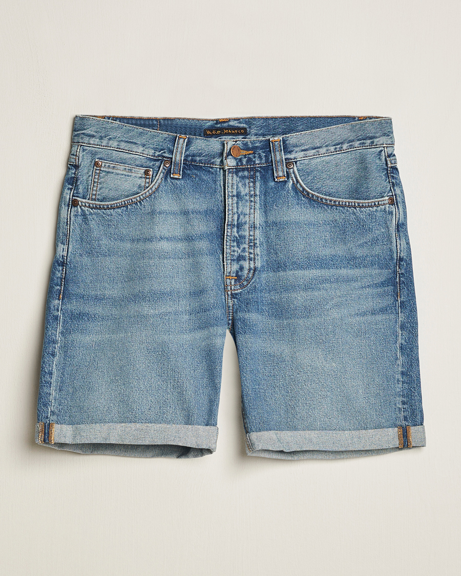 Herre |  | Nudie Jeans | Josh Denim Shorts Blue Haze