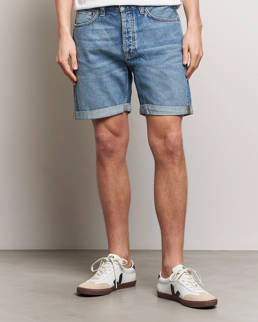 Herre | Tøj | Nudie Jeans | Josh Denim Shorts Blue Haze