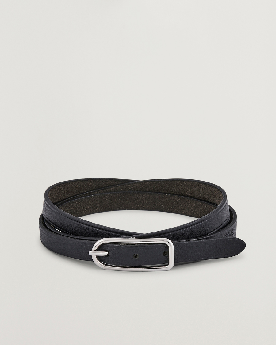 Herre | Hermès Pre-Owned API1 Leather Bracelet Black | Hermès Pre-Owned | API1 Leather Bracelet Black