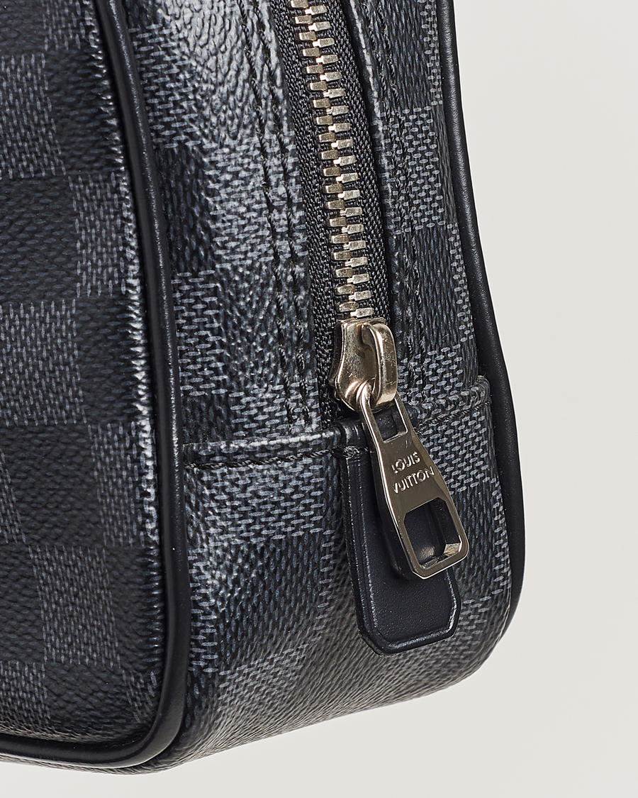 Herre | Louis Vuitton Pre-Owned Toilet Pouch PM Damier Graphite | Louis Vuitton Pre-Owned | Toilet Pouch PM Damier Graphite