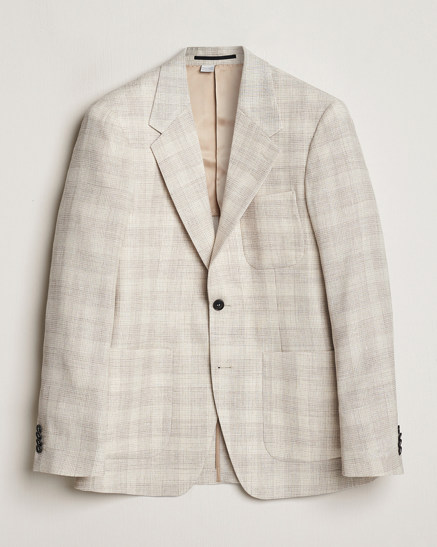 Herre | Blazere & jakker | Tiger of Sweden | Julien Half Lined Checked Blazer Natural White