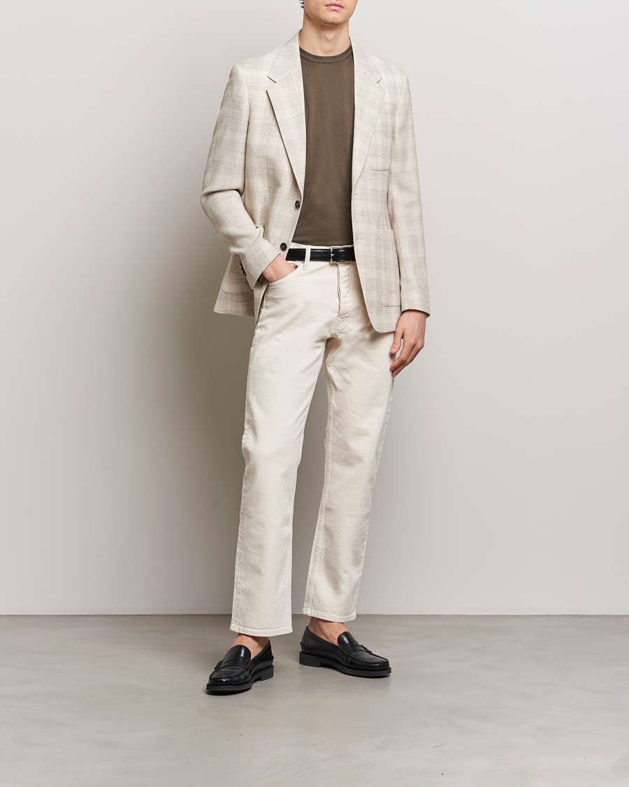 Herre | Blazere & jakker | Tiger of Sweden | Julien Half Lined Checked Blazer Natural White