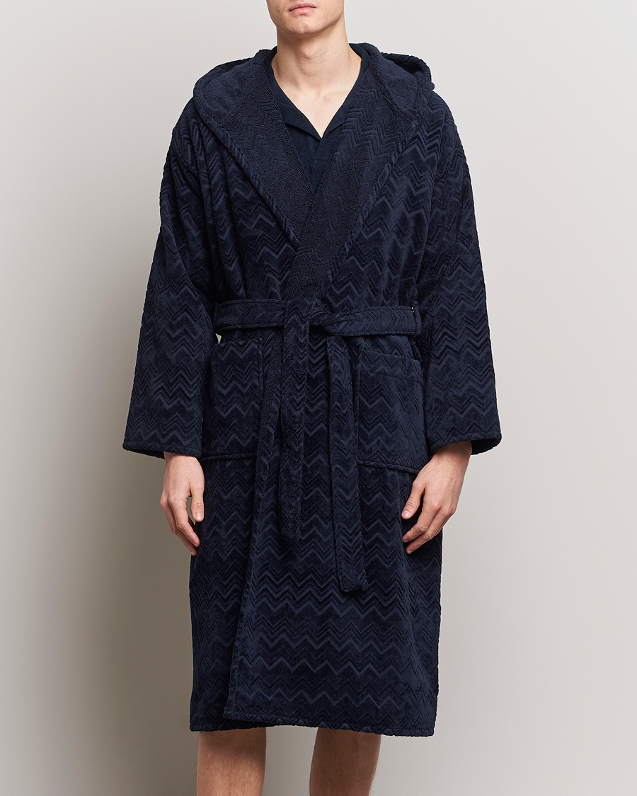 Herre | Pyjamas & Morgenkåber | Missoni Home | Chalk Bath Robe Navy