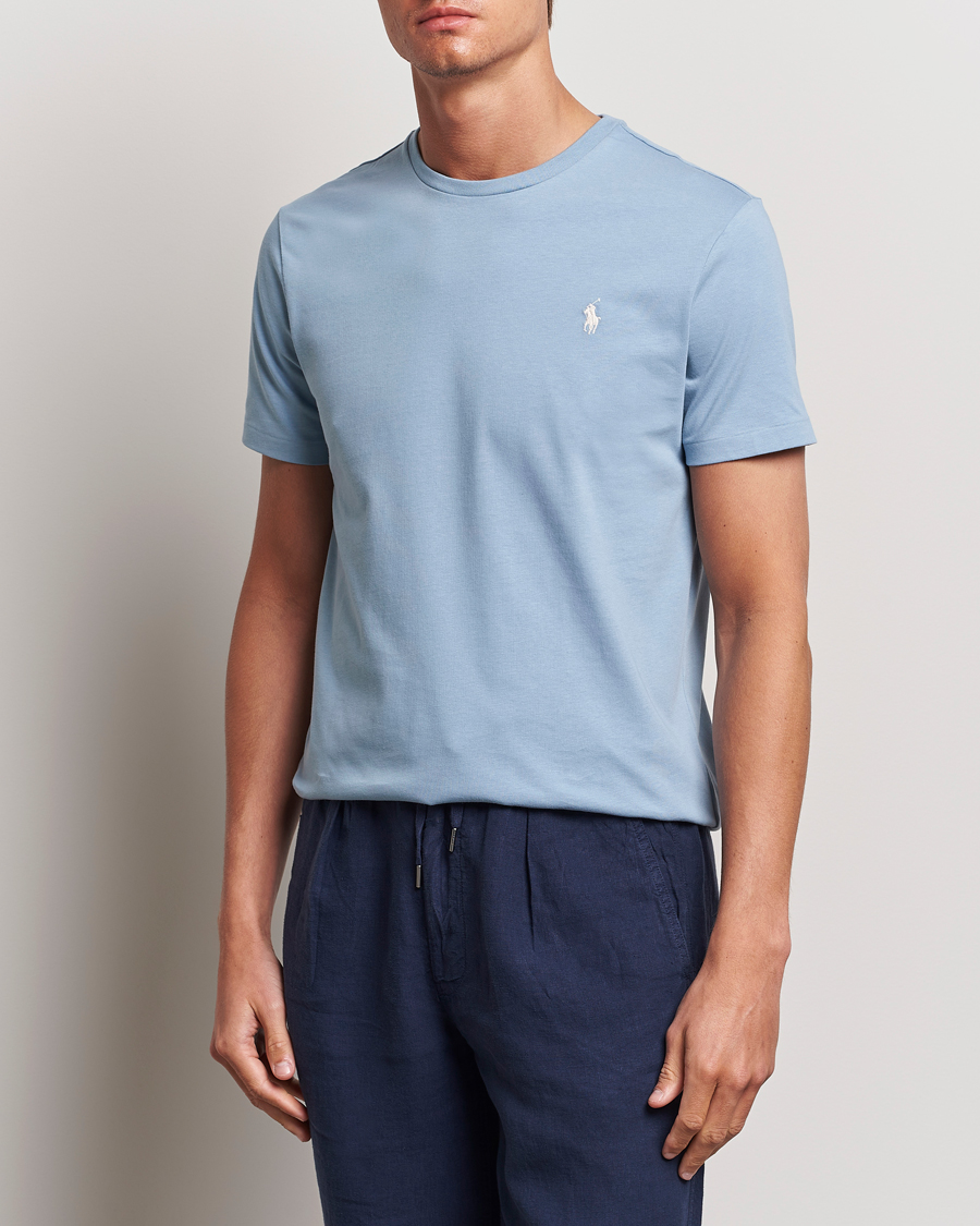 Herre | T-Shirts | Polo Ralph Lauren | Crew Neck T-Shirt Vessel Blue