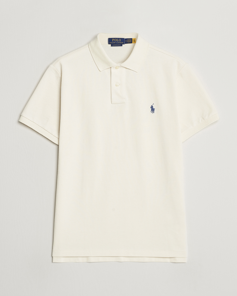 Herre | Polotrøjer | Polo Ralph Lauren | Custom Slim Fit Polo Herbal Milk
