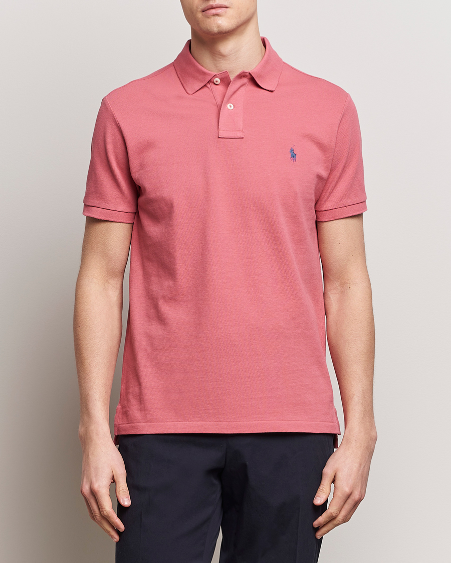 Herre | Kortærmede polotrøjer | Polo Ralph Lauren | Custom Slim Fit Polo Adirondack Red