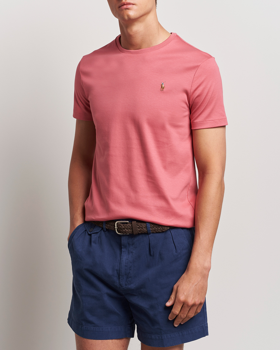 Herre |  | Polo Ralph Lauren | Luxury Pima Cotton Crew Neck T-Shirt Adirondack Red