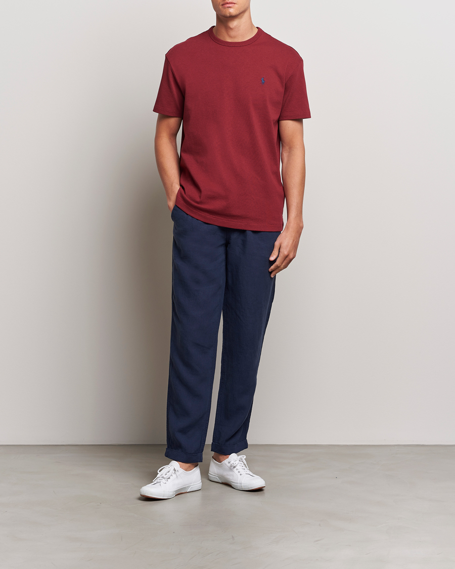 Herre | T-Shirts | Polo Ralph Lauren | Heavyweight Crew Neck T-Shirt Red Carpet