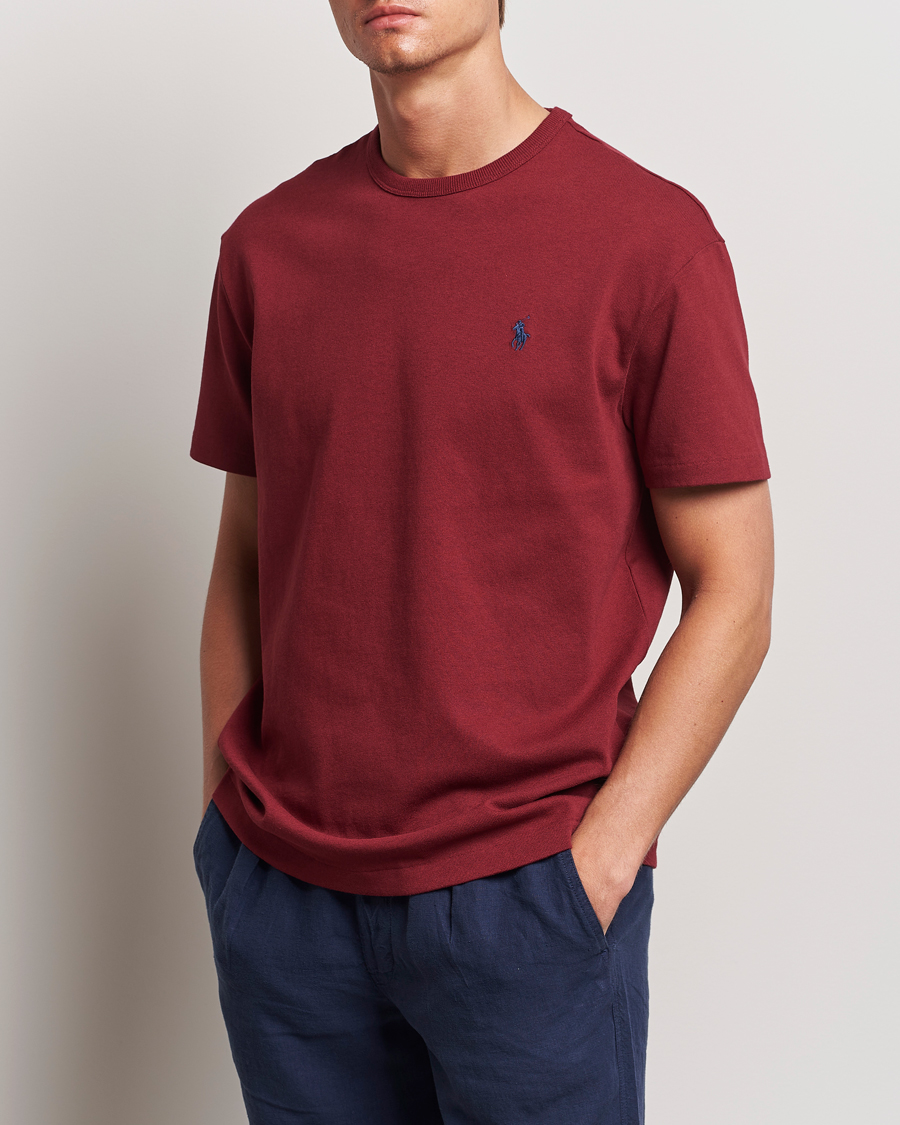Herre | T-Shirts | Polo Ralph Lauren | Heavyweight Crew Neck T-Shirt Red Carpet