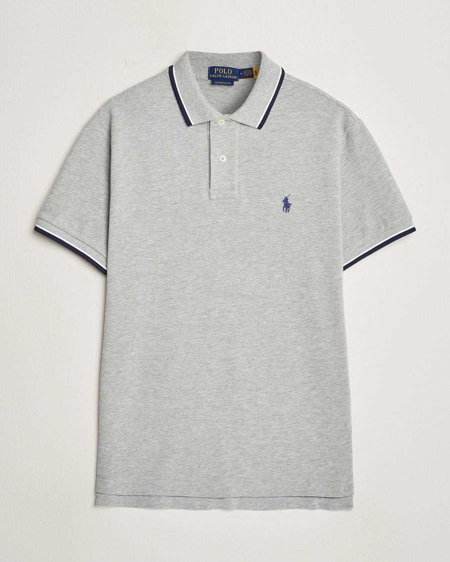 Herre | Polotrøjer | Polo Ralph Lauren | Custom Slim Fit Tipped Polo Andover Heather