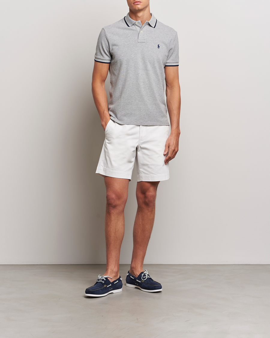 Herre | Polotrøjer | Polo Ralph Lauren | Custom Slim Fit Tipped Polo Andover Heather