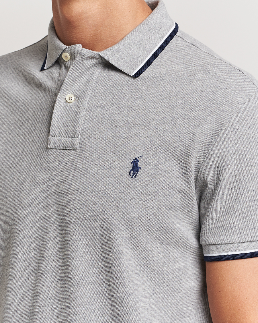 Herre | Polotrøjer | Polo Ralph Lauren | Custom Slim Fit Tipped Polo Andover Heather