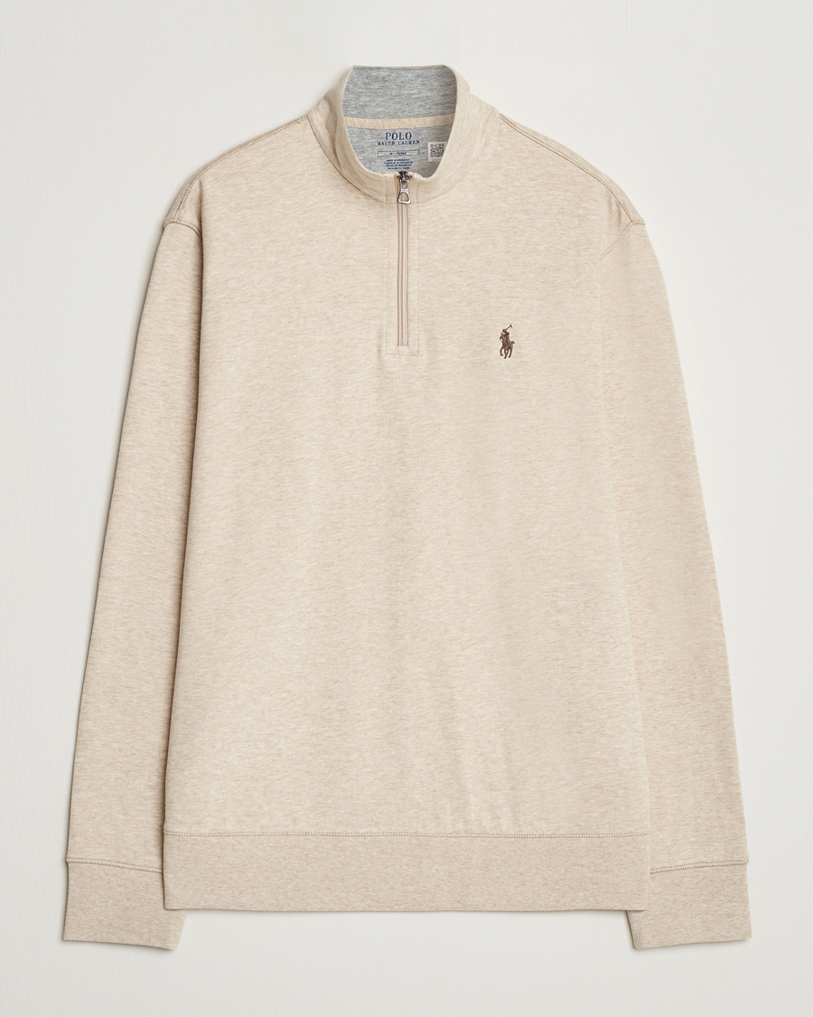 Herre | Trøjer | Polo Ralph Lauren | Tech Double Knit Half Zip Expedition Dune Heather