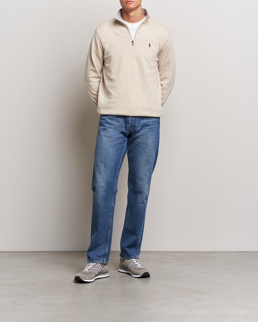 Herre | Trøjer | Polo Ralph Lauren | Tech Double Knit Half Zip Expedition Dune Heather