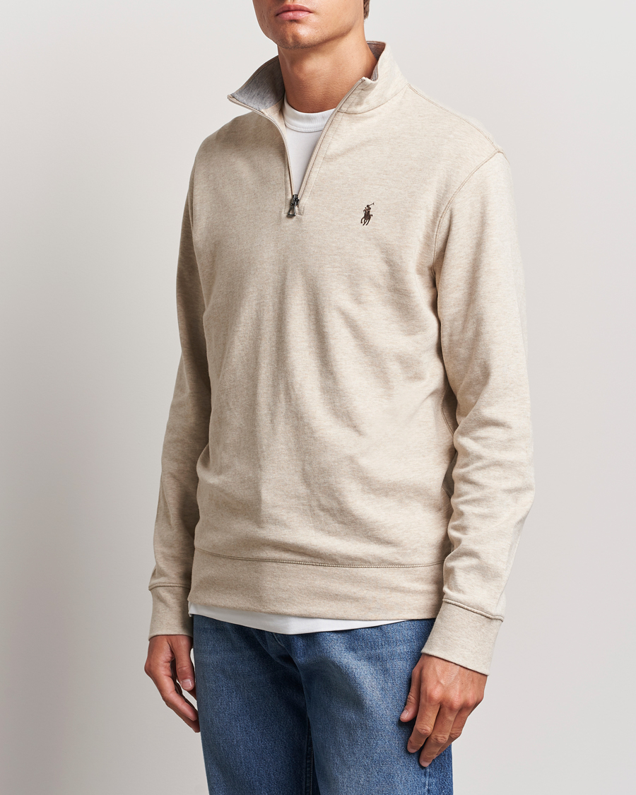Herre | Trøjer | Polo Ralph Lauren | Tech Double Knit Half Zip Expedition Dune Heather