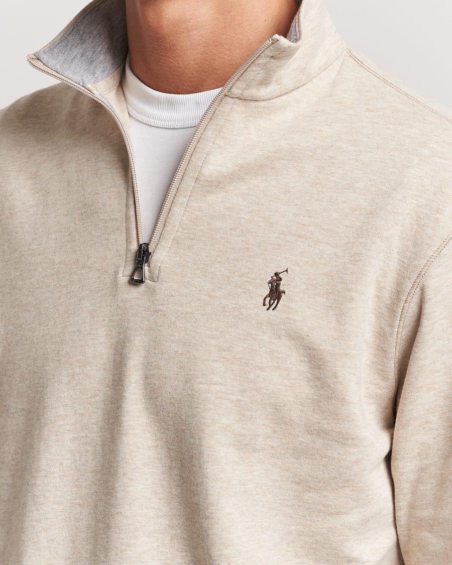 Herre | Trøjer | Polo Ralph Lauren | Tech Double Knit Half Zip Expedition Dune Heather
