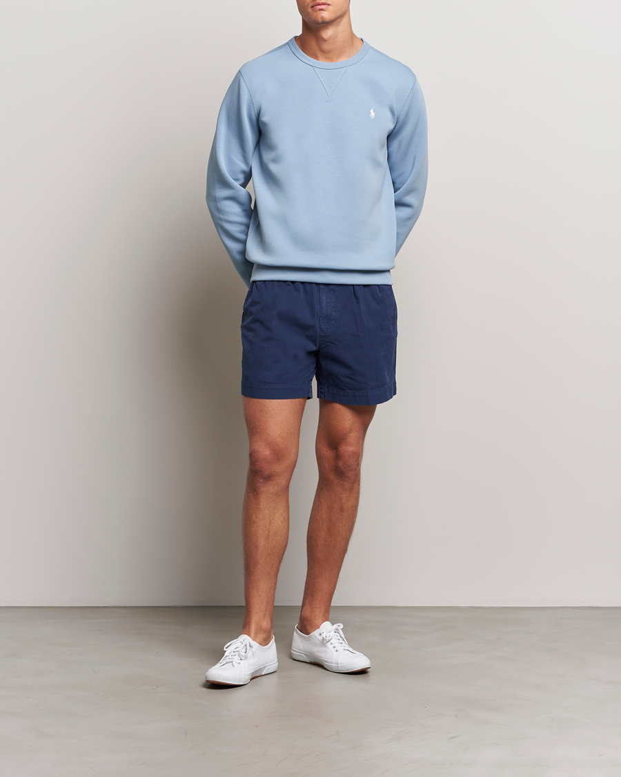 Herre | Trøjer | Polo Ralph Lauren | Tech Double Knit Crew Neck Sweatshirt Vessel Blue