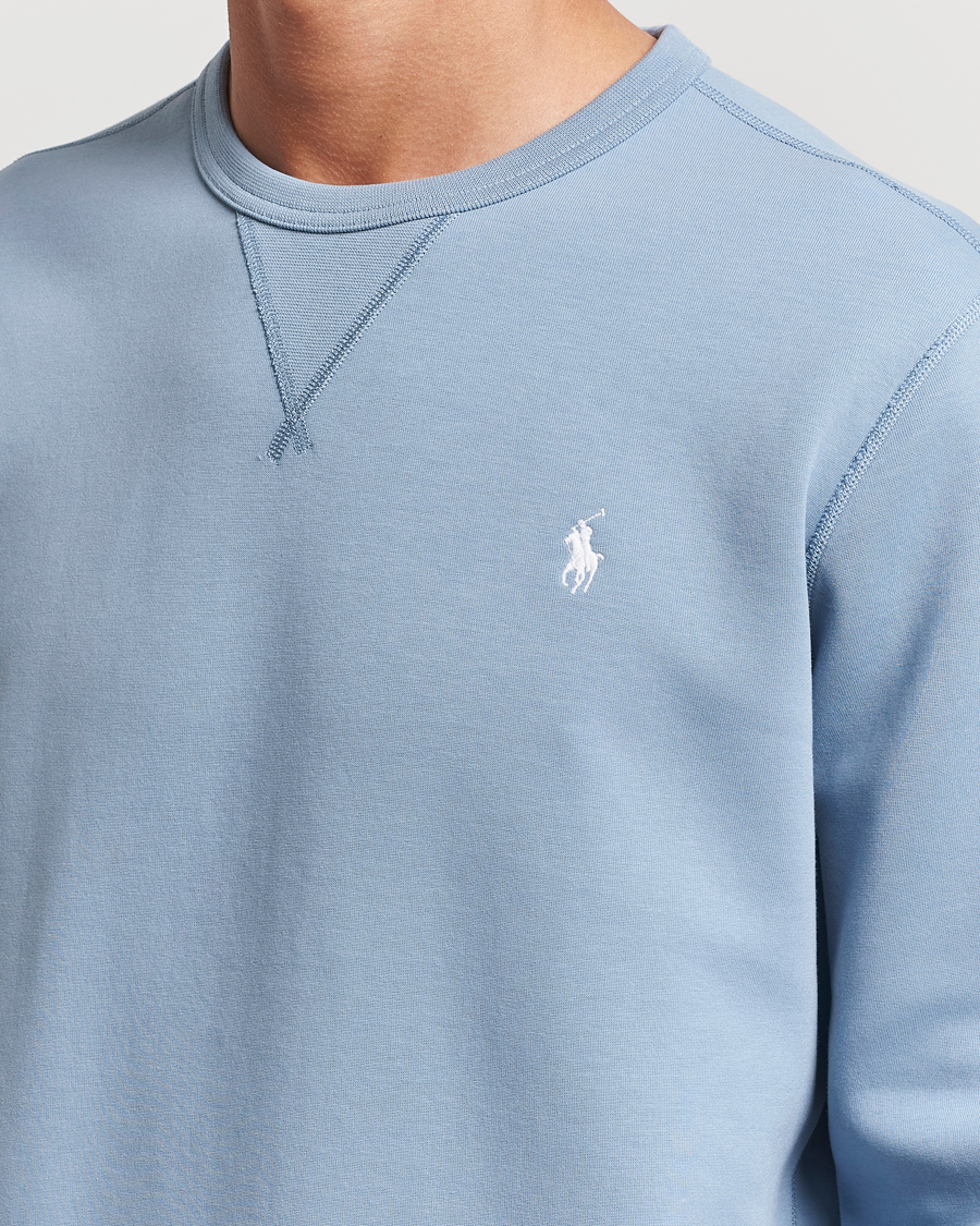 Herre | Trøjer | Polo Ralph Lauren | Tech Double Knit Crew Neck Sweatshirt Vessel Blue