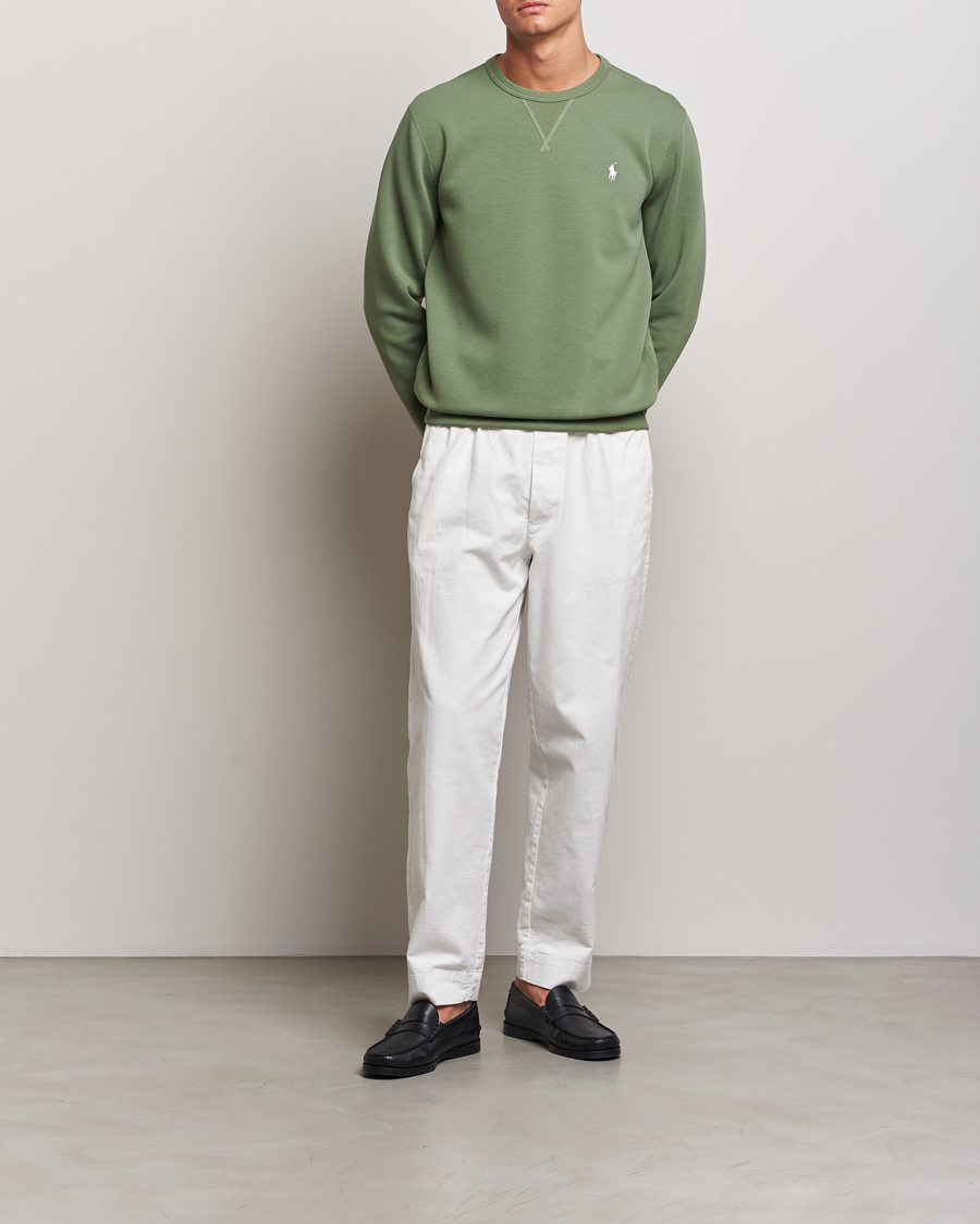 Herre | Trøjer | Polo Ralph Lauren | Tech Double Knit Crew Neck Sweatshirt Cargo Green