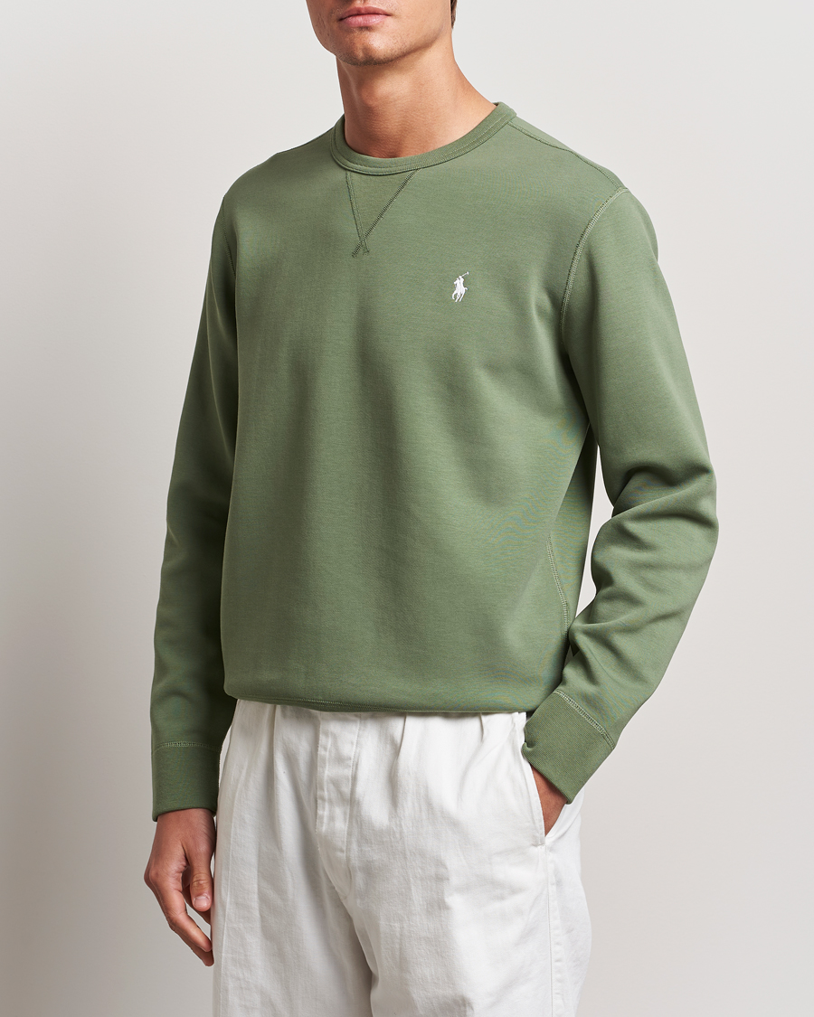 Herre |  | Polo Ralph Lauren | Tech Double Knit Crew Neck Sweatshirt Cargo Green