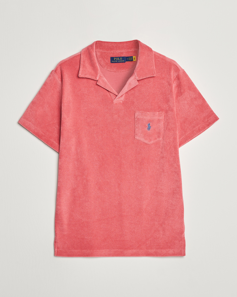 Herre | Polotrøjer | Polo Ralph Lauren | Cotton Terry Open Collar Polo Adirondack Red