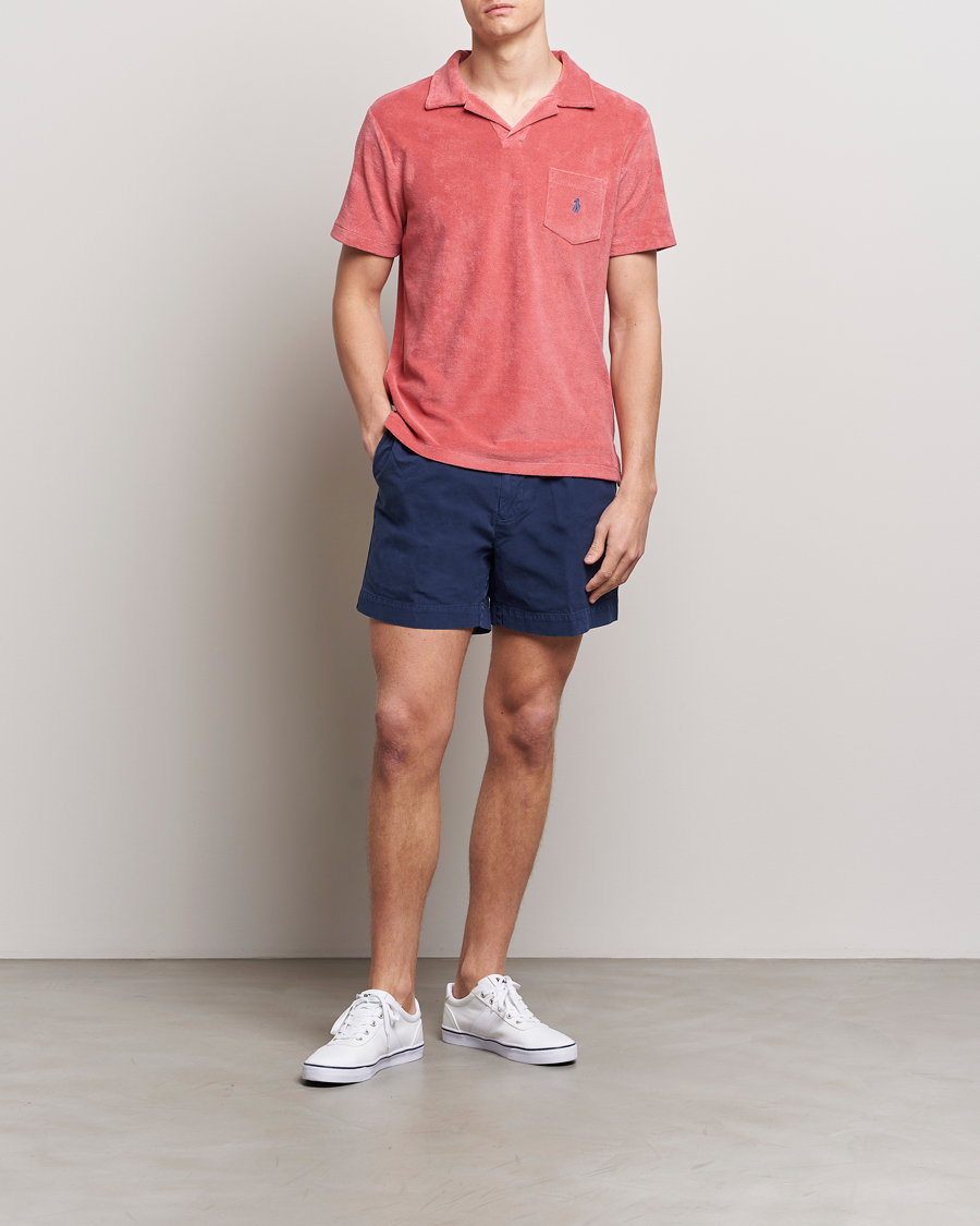 Herre | Polotrøjer | Polo Ralph Lauren | Cotton Terry Open Collar Polo Adirondack Red