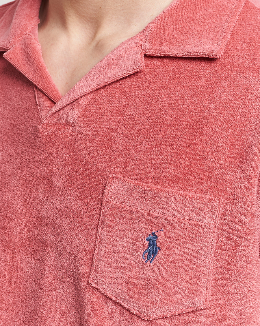 Herre | Polotrøjer | Polo Ralph Lauren | Cotton Terry Open Collar Polo Adirondack Red
