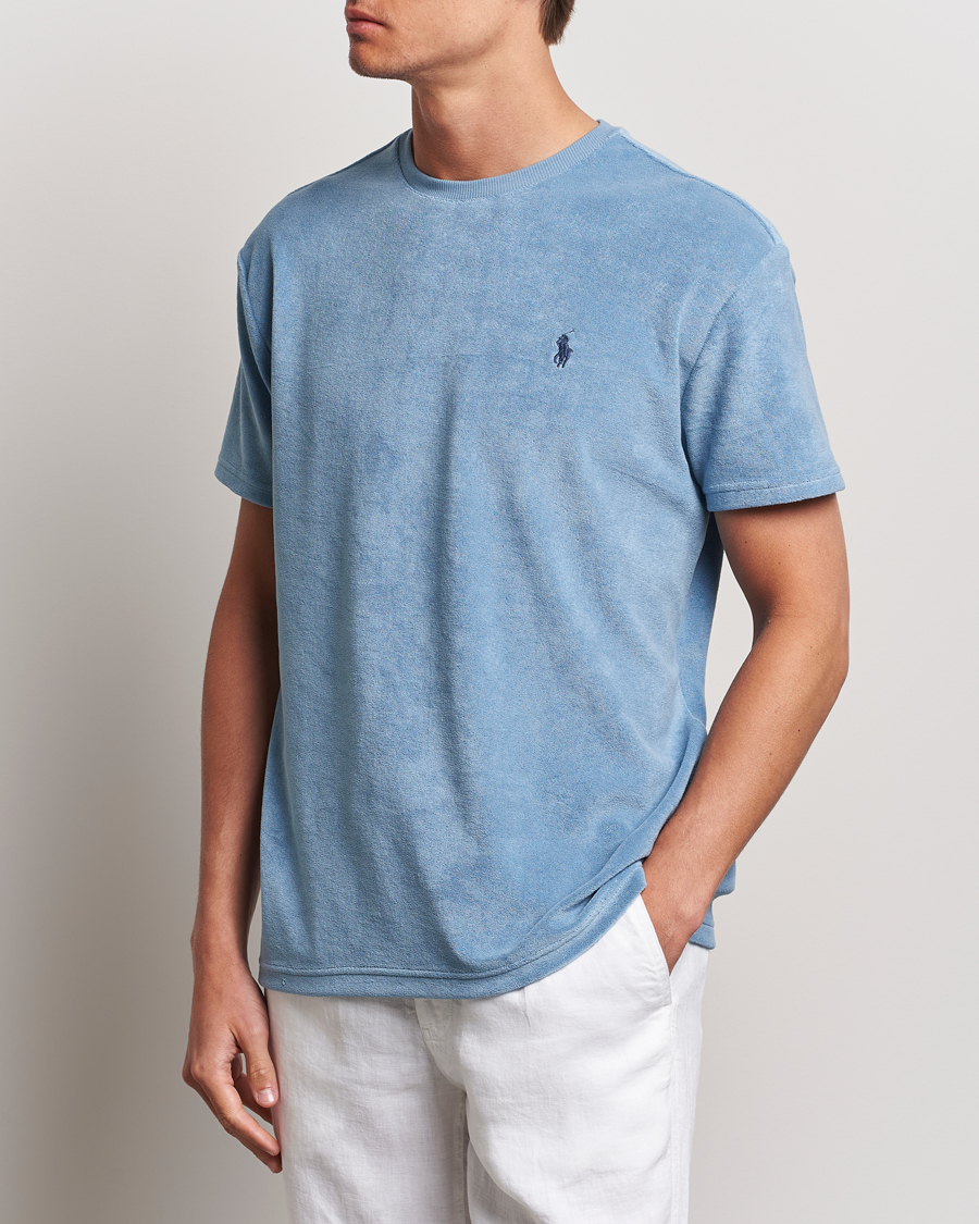 Herre |  | Polo Ralph Lauren | Cotton Terry Crew Neck T-shirt Vessel Blue