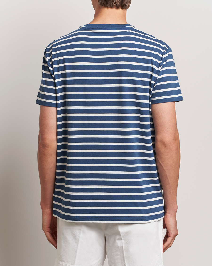 Herre | T-Shirts | Polo Ralph Lauren | Striped Crew Neck T-Shirt Clancy Blue/Nevis
