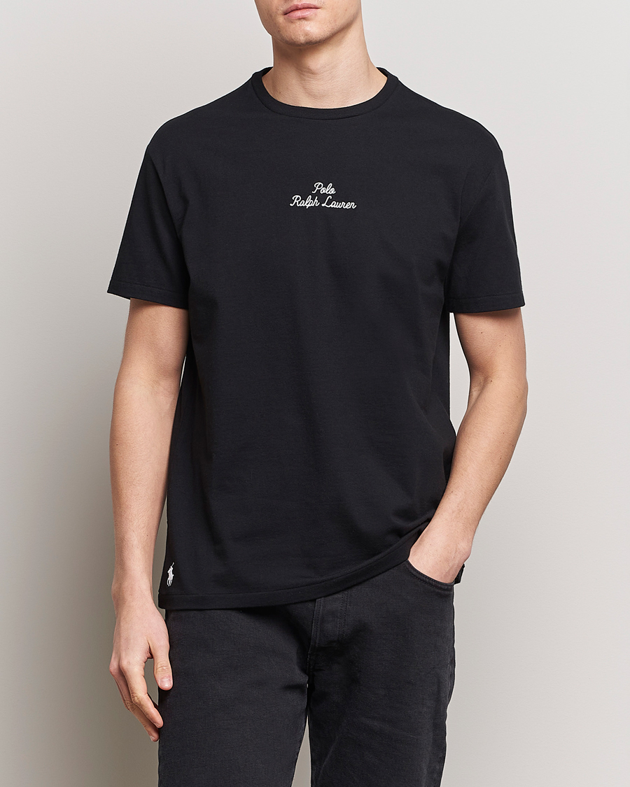 Herre | T-Shirts | Polo Ralph Lauren | Central Logo Tee Polo Black