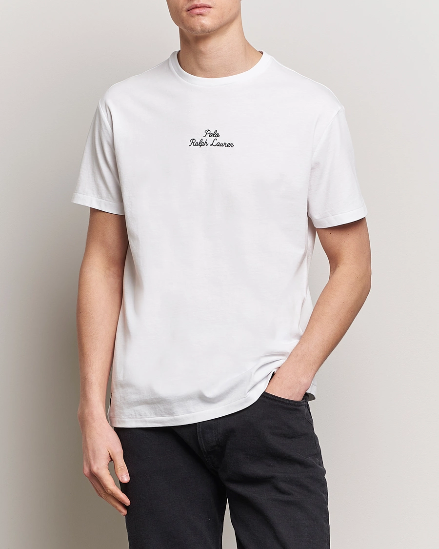 Herre | T-Shirts | Polo Ralph Lauren | Central Logo Tee White