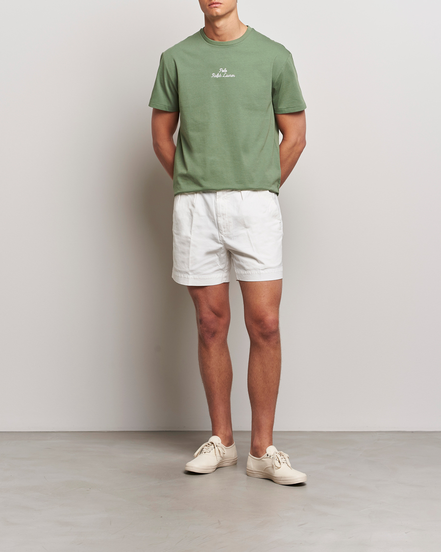Herre | T-Shirts | Polo Ralph Lauren | Center Logo Crew Neck T-Shirt Cargo Green