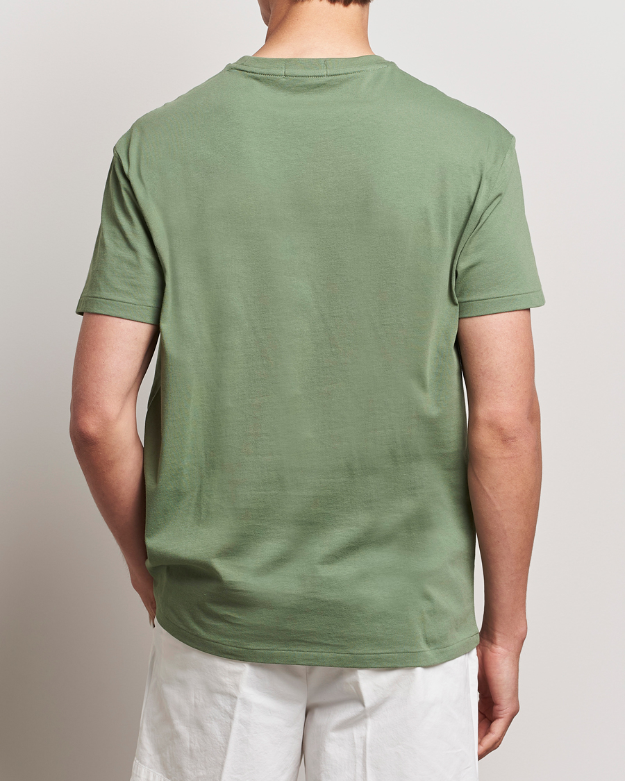 Herre | T-Shirts | Polo Ralph Lauren | Center Logo Crew Neck T-Shirt Cargo Green