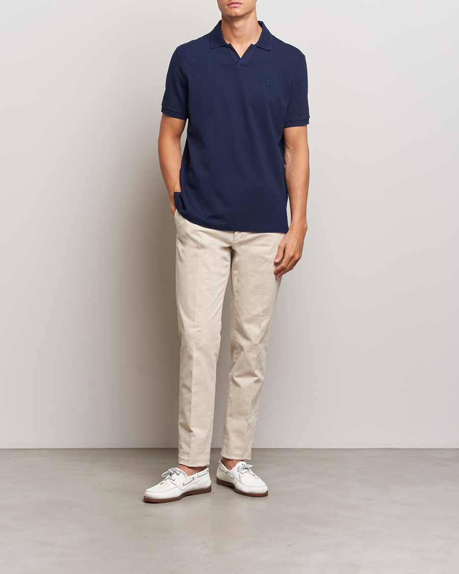 Herre | Polotrøjer | Polo Ralph Lauren | Classic Fit Open Collar Polo Refined Navy