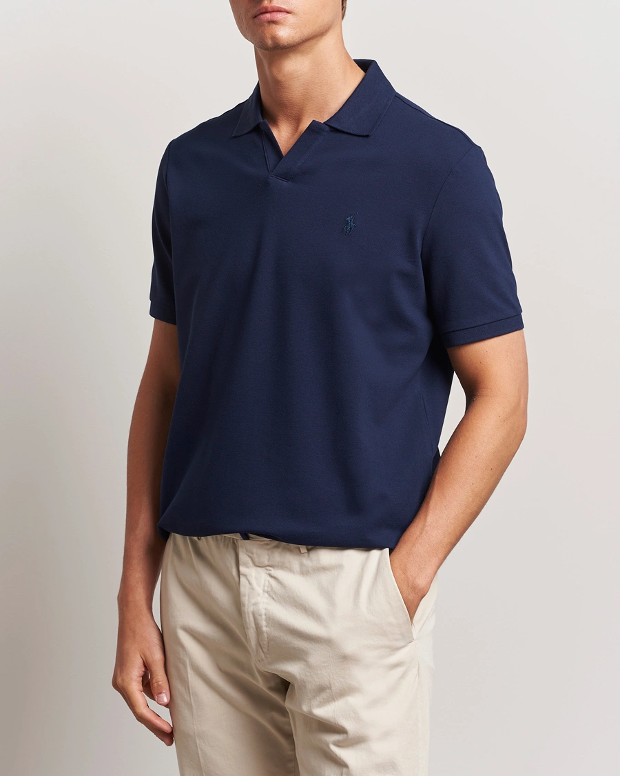 Herre | Polotrøjer | Polo Ralph Lauren | Classic Fit Open Collar Polo Refined Navy