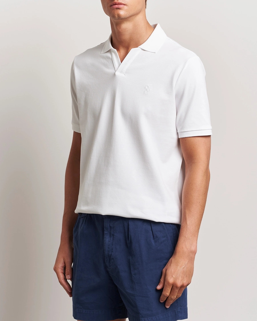 Herre | Polotrøjer | Polo Ralph Lauren | Classic Fit Open Collar Polo White