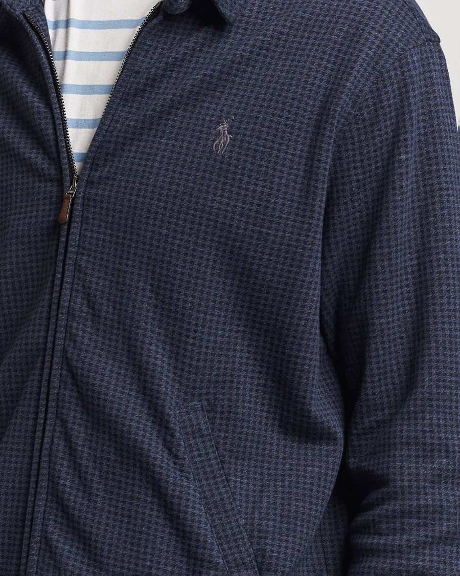 Herre | Jakker | Polo Ralph Lauren | Double Knit Dogtooth Baracuda Jacket Vintage Navy