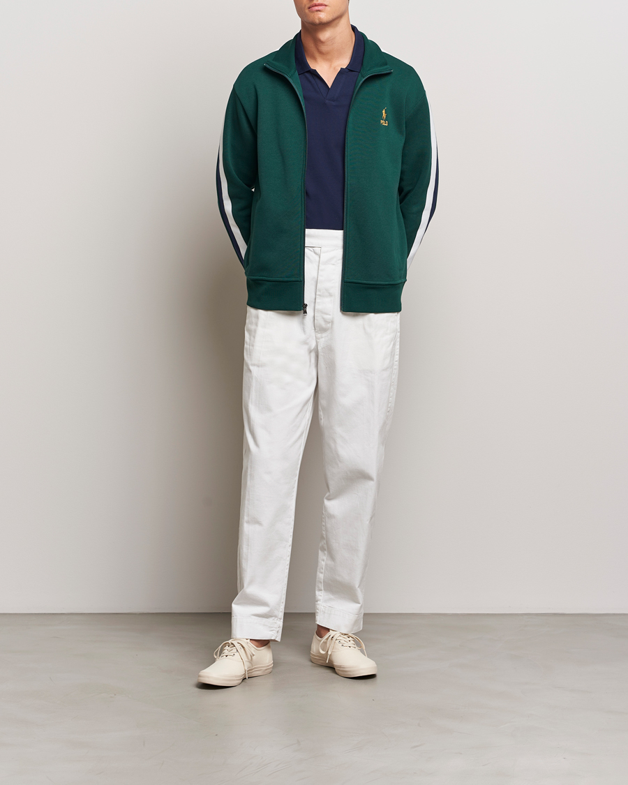 Herre | Trøjer | Polo Ralph Lauren | Double Knit Taped Track Jacket Moss Agate