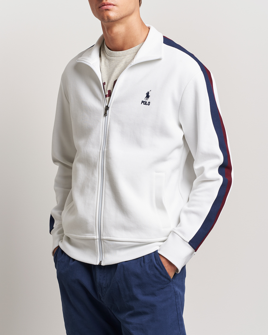 Herre | Trøjer | Polo Ralph Lauren | Double Knit Taped Track Jacket White