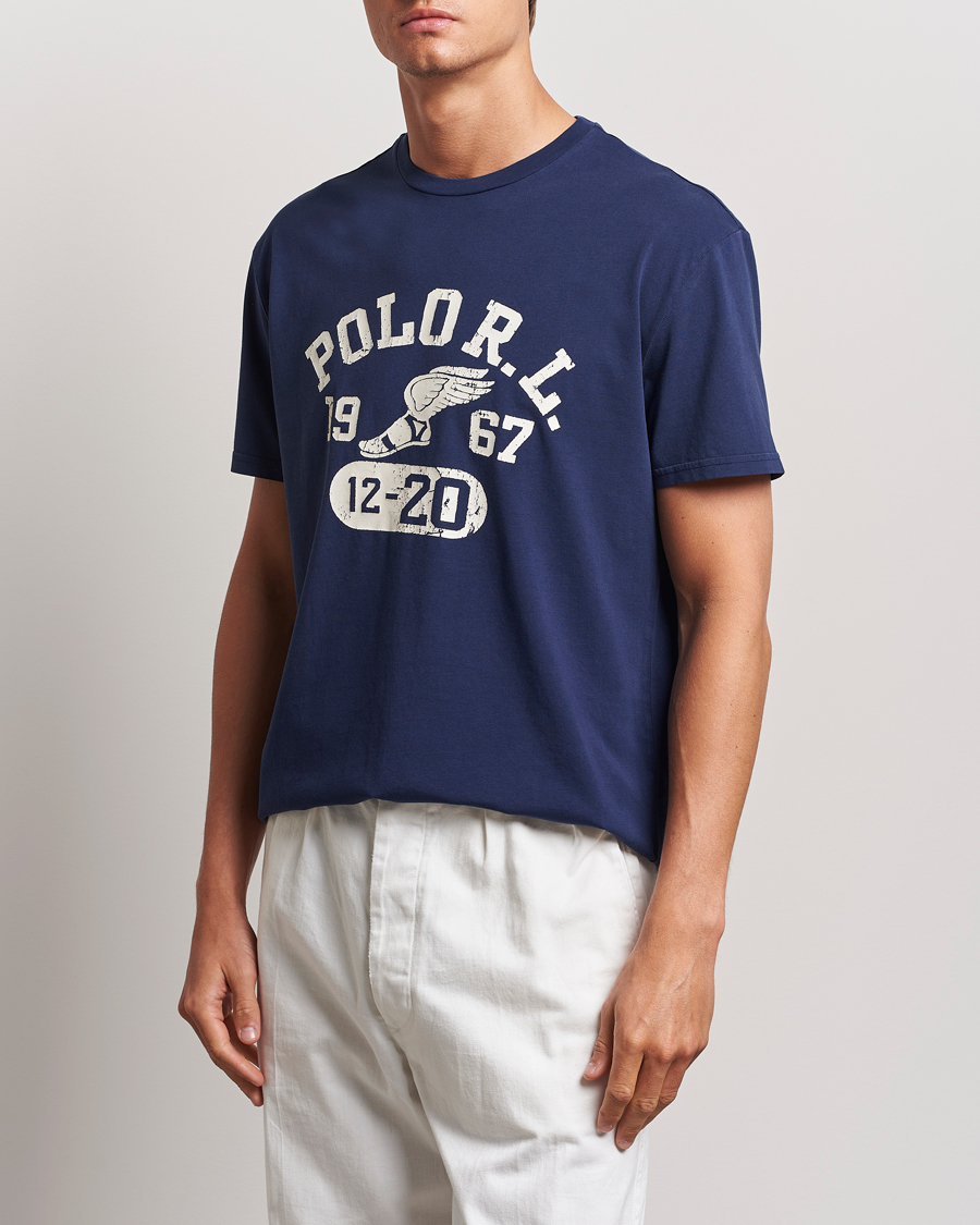 Herre | T-Shirts | Polo Ralph Lauren | Graphic Crew Neck T-Shirt Cruise Navy