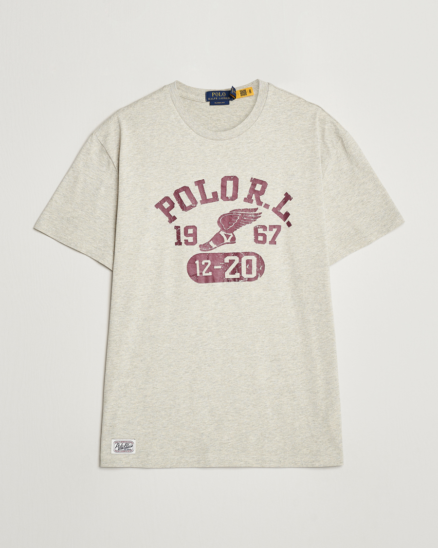 Herre | T-Shirts | Polo Ralph Lauren | Graphic Crew Neck T-Shirt Light Vintage Heather