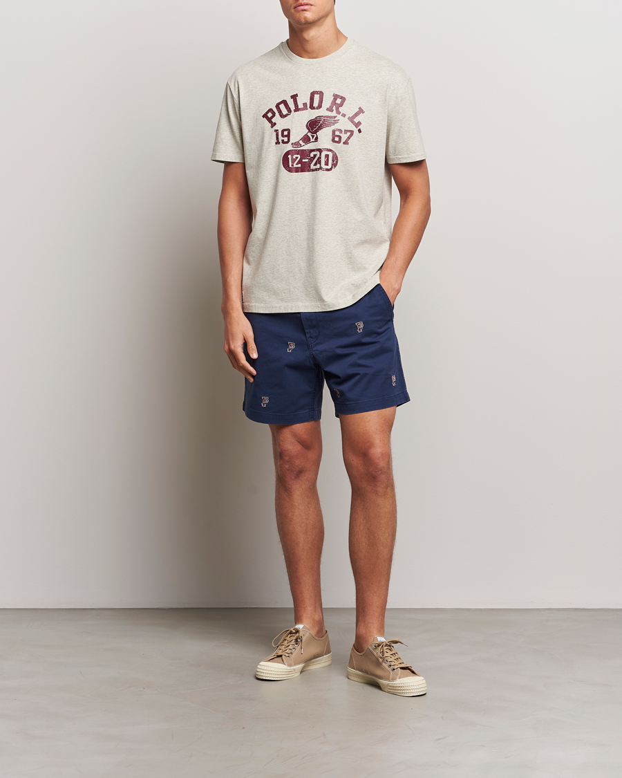 Herre | T-Shirts | Polo Ralph Lauren | Graphic Crew Neck T-Shirt Light Vintage Heather