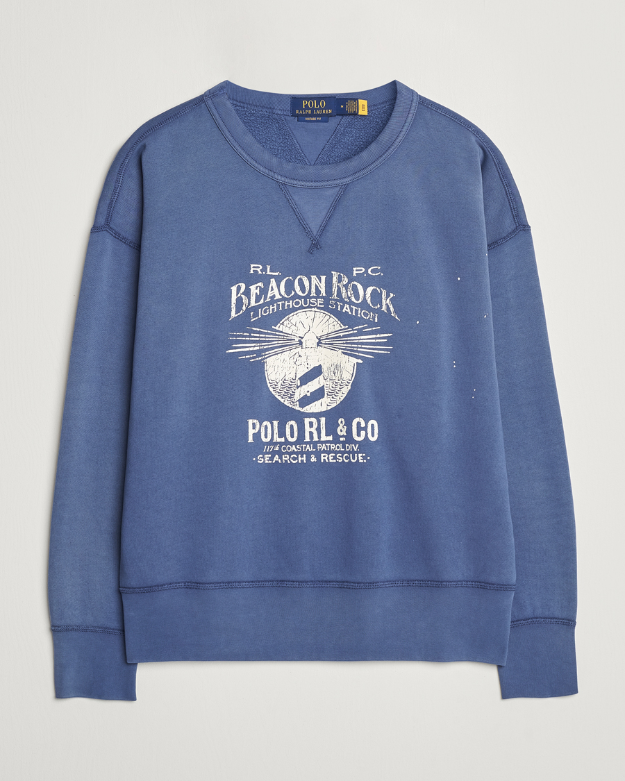 Herre | Trøjer | Polo Ralph Lauren | Graphic Fleece Sweatshirt Blue Heaven