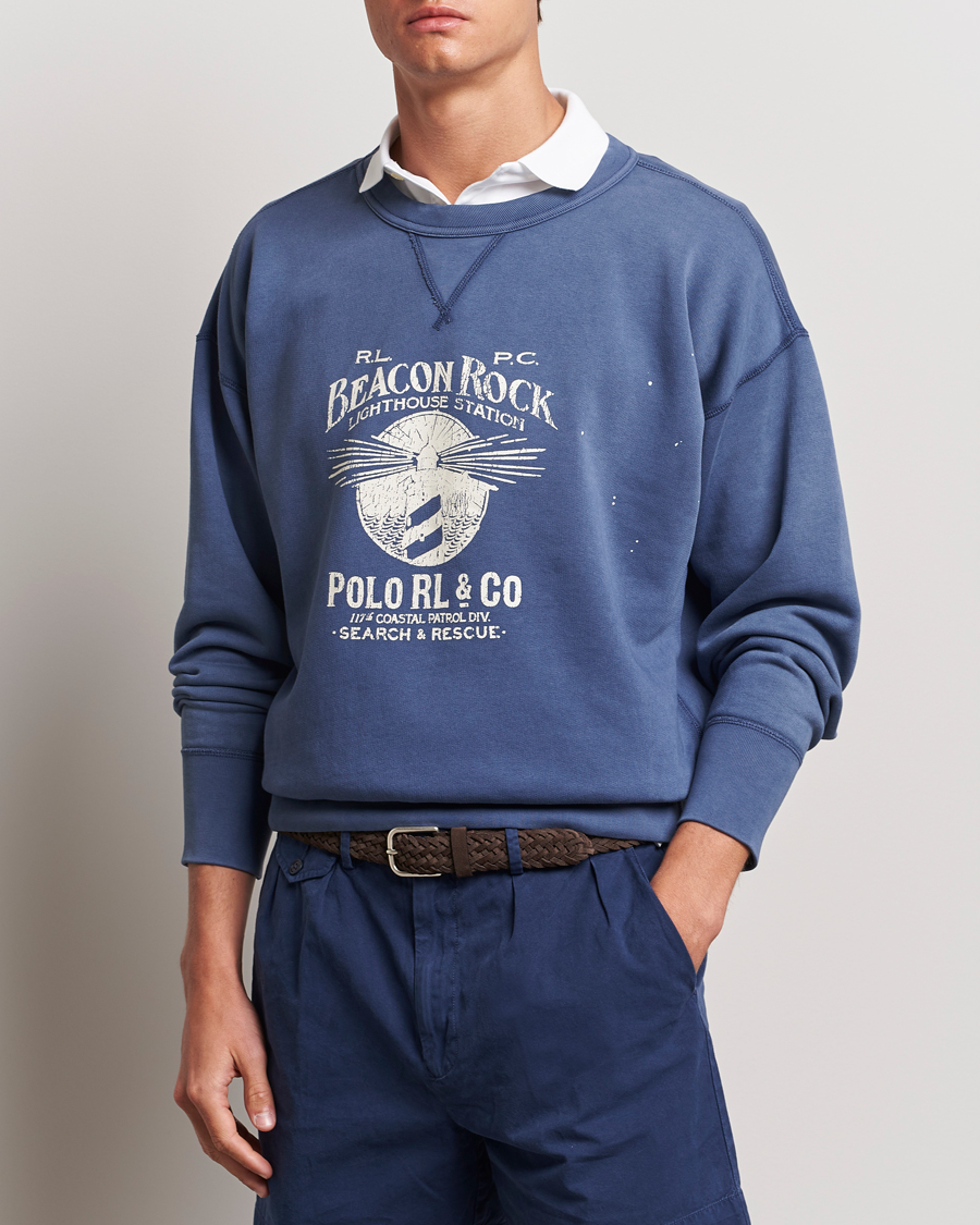 Herre | Trøjer | Polo Ralph Lauren | Graphic Fleece Sweatshirt Blue Heaven